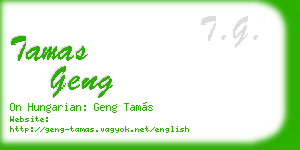tamas geng business card