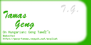 tamas geng business card